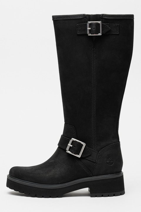 Timberland, Ботуши до коляното Carnaby от набук, Избеляло черно