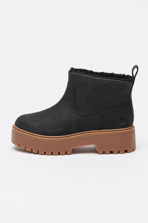 Timberland, Боти от набук, Кафяв/Избеляло черно