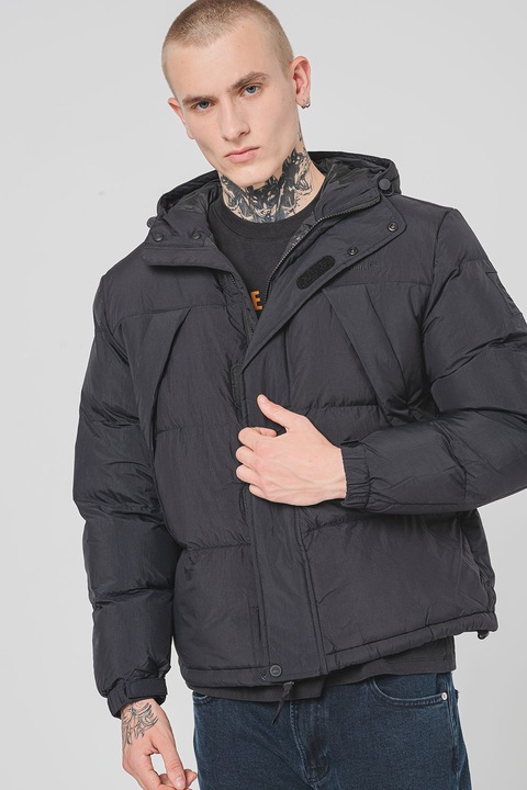 Timberland, Vízlepergető pufi télikabát, Fekete