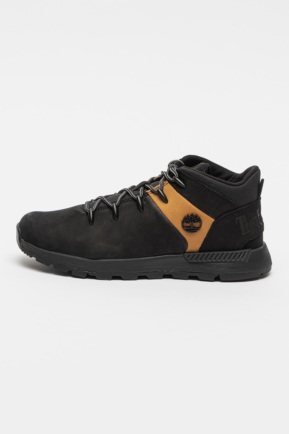 Timberland, Pantofi de piele nabuc cu logo, pentru trekking, Negru, Maro, 37 EU