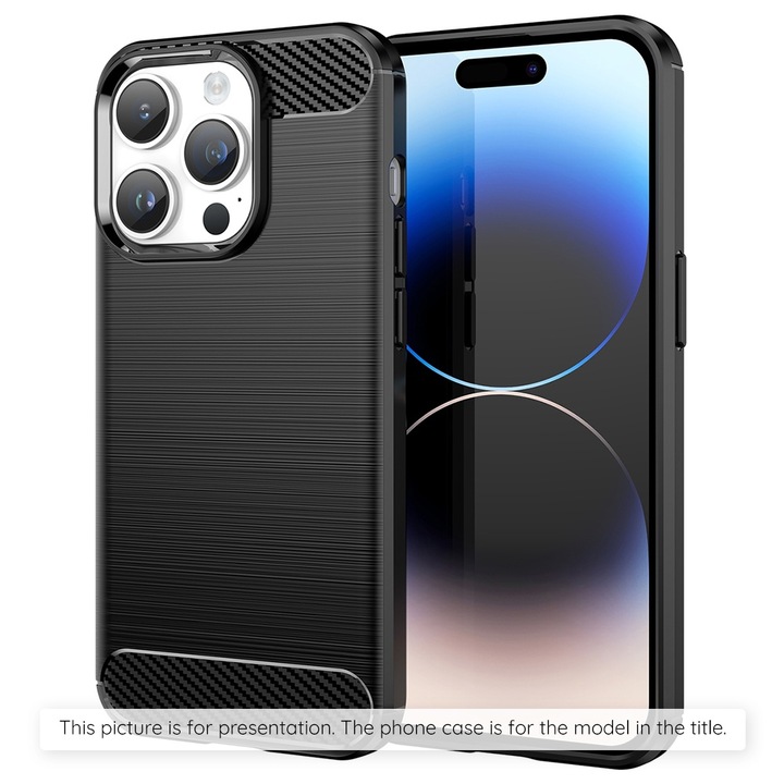 Кейс за Oppo A40 4G / A60 5G - Techsuit Carbon Silicone - Черен