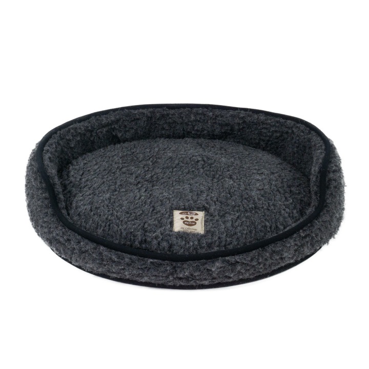 Culcus animale Kampol Duo, lana, negru, S