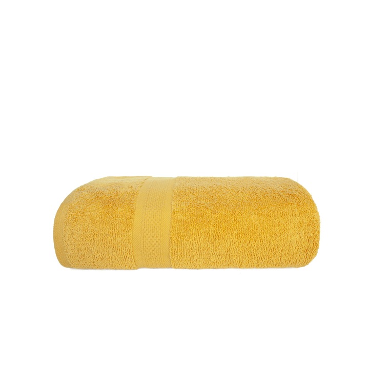 Кърпа за баня Faro Leo, памучна, златиста, 50x90см