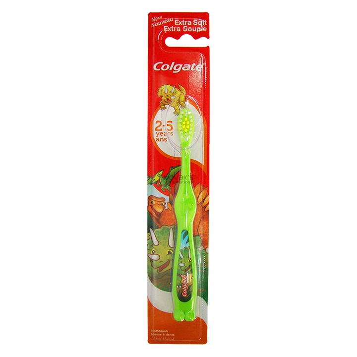 Periuta de dinti clasica Colgate Smiles, 2-5 ani, verde