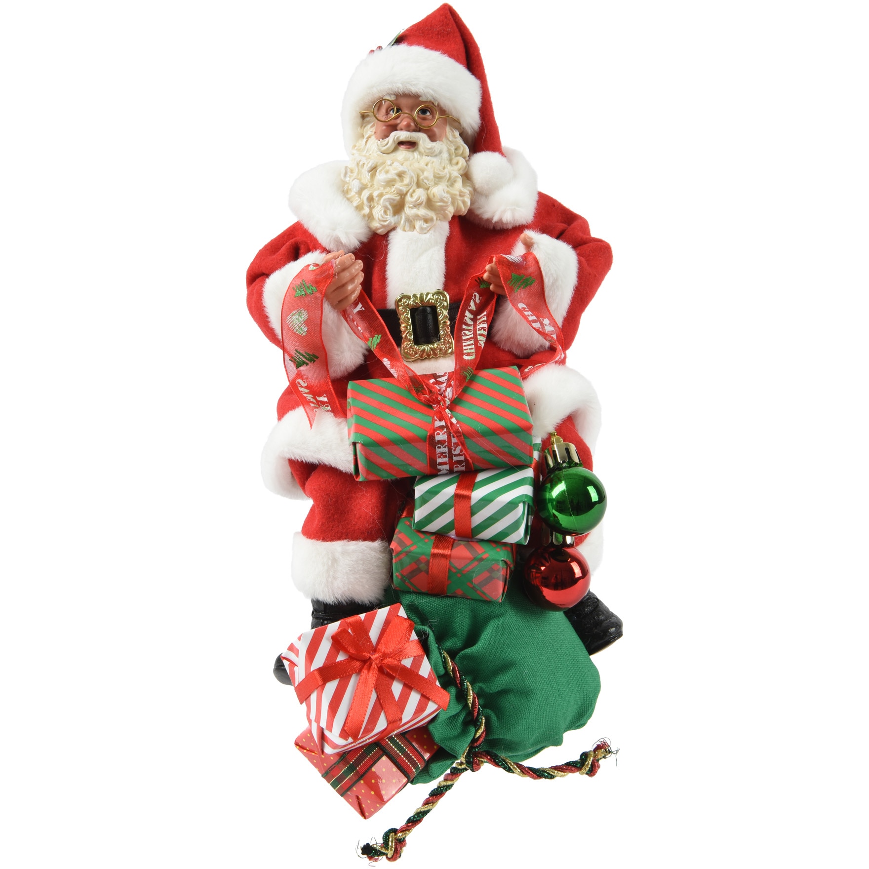 Figurina Mos Craciun Decoris, inaltime 20 cm, 20(L)x15(l) cm, poliester