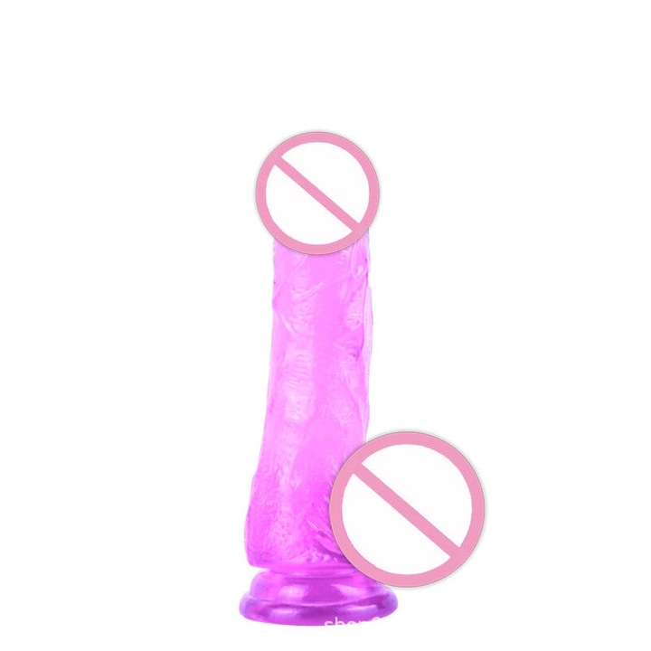 Реалистично дилдо TOY340-11, Силиконово, Текстурирано, Вендуза за фиксиране, Лилав, M