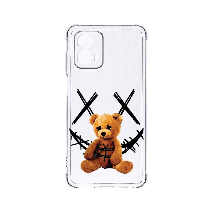 BestCase® Устойчив на удари калъф 1.5MM, съвместим с Motorola Edge 50 Fusion, Teddy Bear Smile, Устойчив на удари, Защита на камерата, AS 982