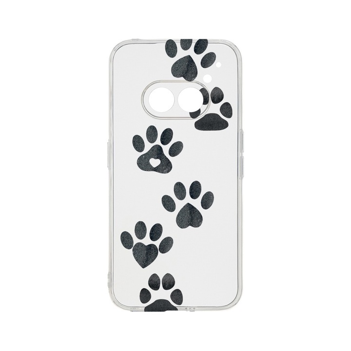 Силиконов калъф BestCase за Nothing Phone 2a, Dog Paw, Camera Protection, Clear Silicon 2MM, Transparent T 1013