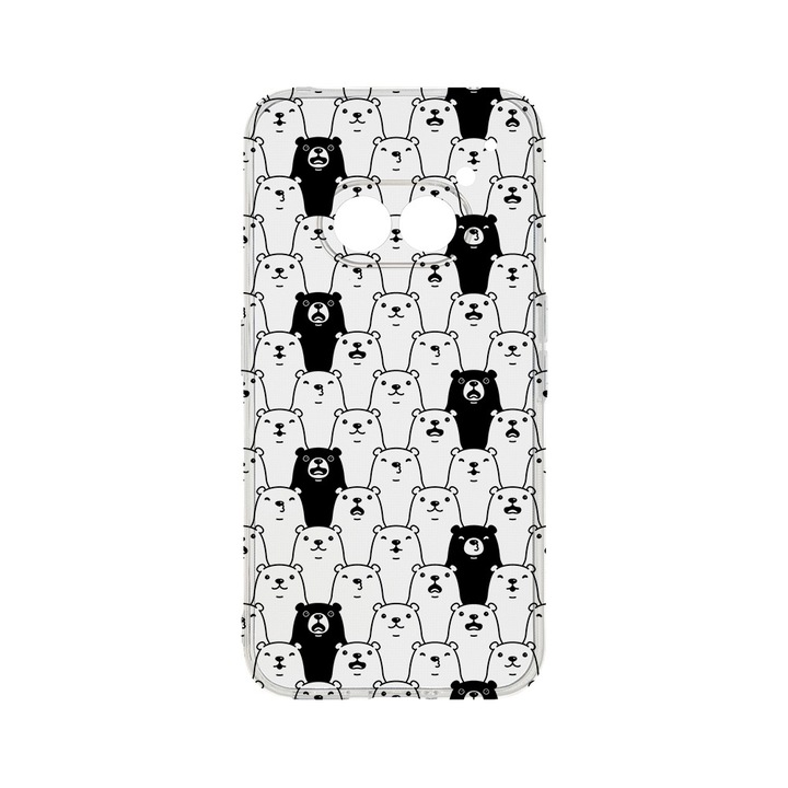 Силиконов калъф BestCase за Nothing Phone 2a, Teddy Bear Pattern, Camera Protection, Clear Silicon 2MM, Transparent T 1028