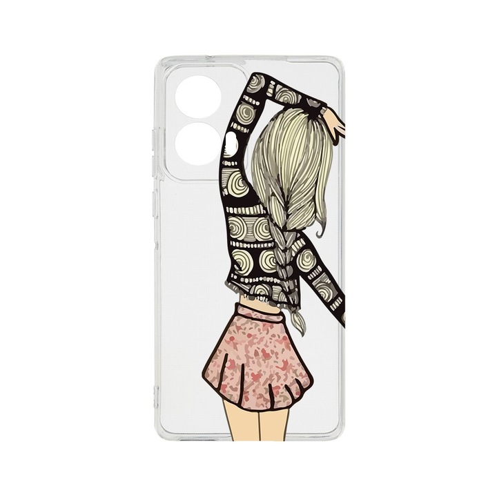 Силиконов калъф BestCase за Motorola Edge 50 Fusion, Girl Friend, Camera Protection, Clear Silicon 2MM, Transparent T 188