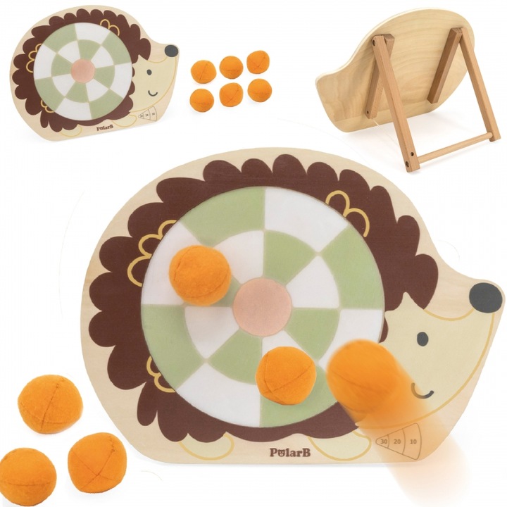 Interaktív játék Viga Toys, PolarB, célba dobás, fából, 3+ év