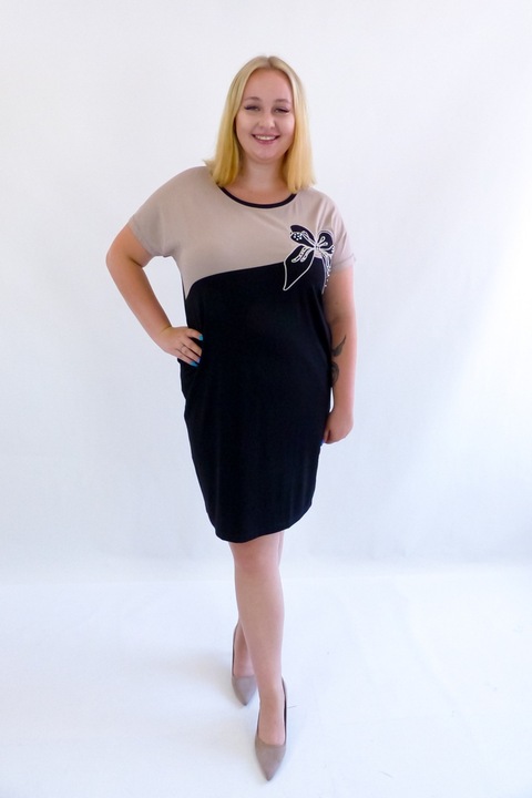 Női ruha, Pamut/Elasztán, Fekete, One Size INTL