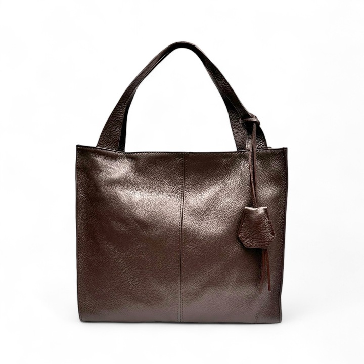 Дамска чанта Moranti Elif Shopper, Естествена кожа