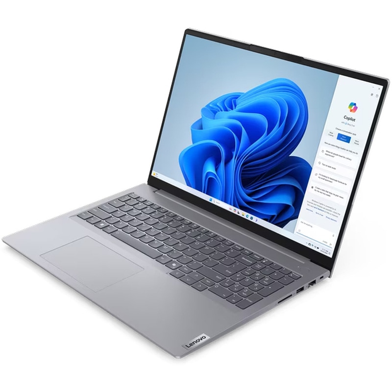 Laptop Lenovo 16'' ThinkBook 16, Procesor Intel® Core™ Ultra 7 155H (24M Cache, up to 4.80 GHz), 16 nuclee, 32GB DDR5, 512GB SSD, Intel Arc, No OS, Arctic Grey
