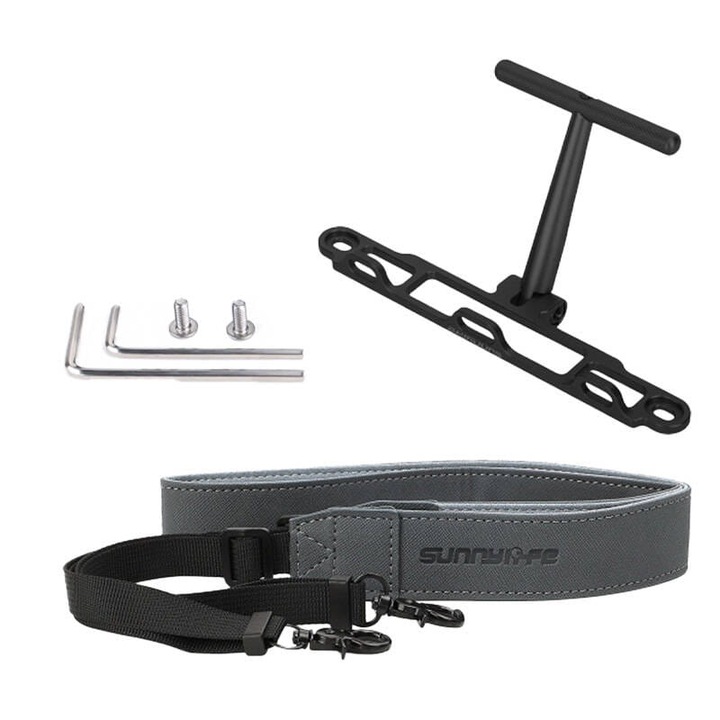 Държач за въже Sunnylife, за контролер DJI RC/RC 2, регулируем, черен, 62,5-80 см