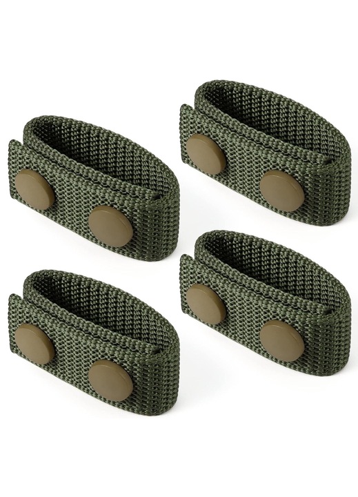 Set 4 catarame tactice Edibazzar, nylon, verde, 190x25mm