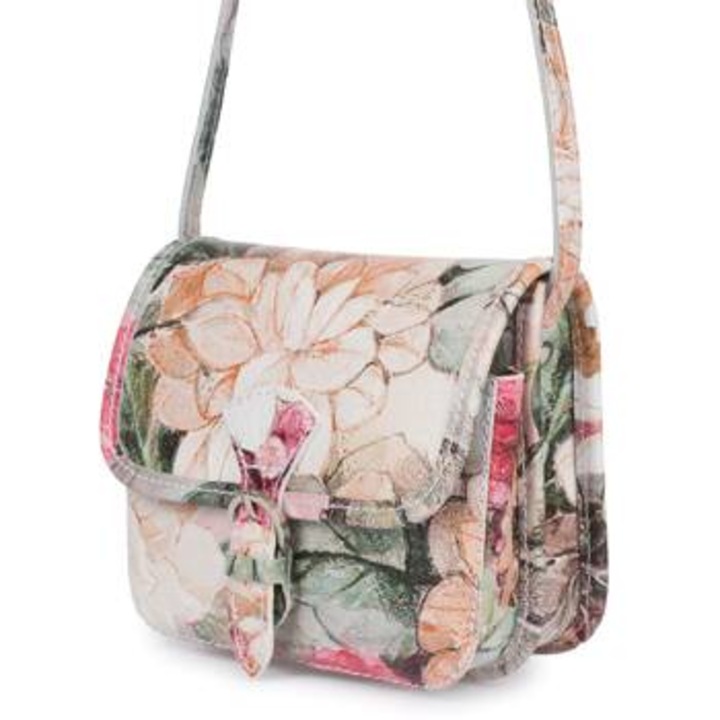 Чанта за през рамо Beltimore, естествена кожа, многоцветна, 17x17x8см