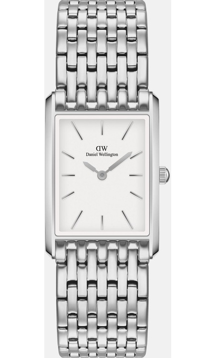 Ceas Daniel Wellington Bound, bratara otel inoxidabil, argintiu, cadran alb, rezistent la apa 3 ATM
