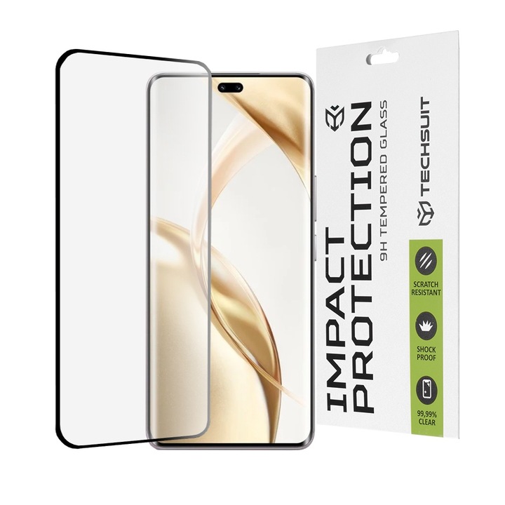 Стъклен Протектор fixGuard Armor Impact, Full Glue Glass / 3D Curved за Honor 200 Pro - Black