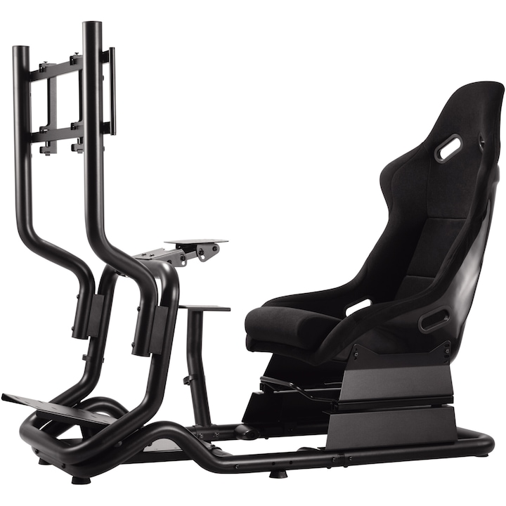 Scaun gaming - Cockpit Serioux Racing, Negru