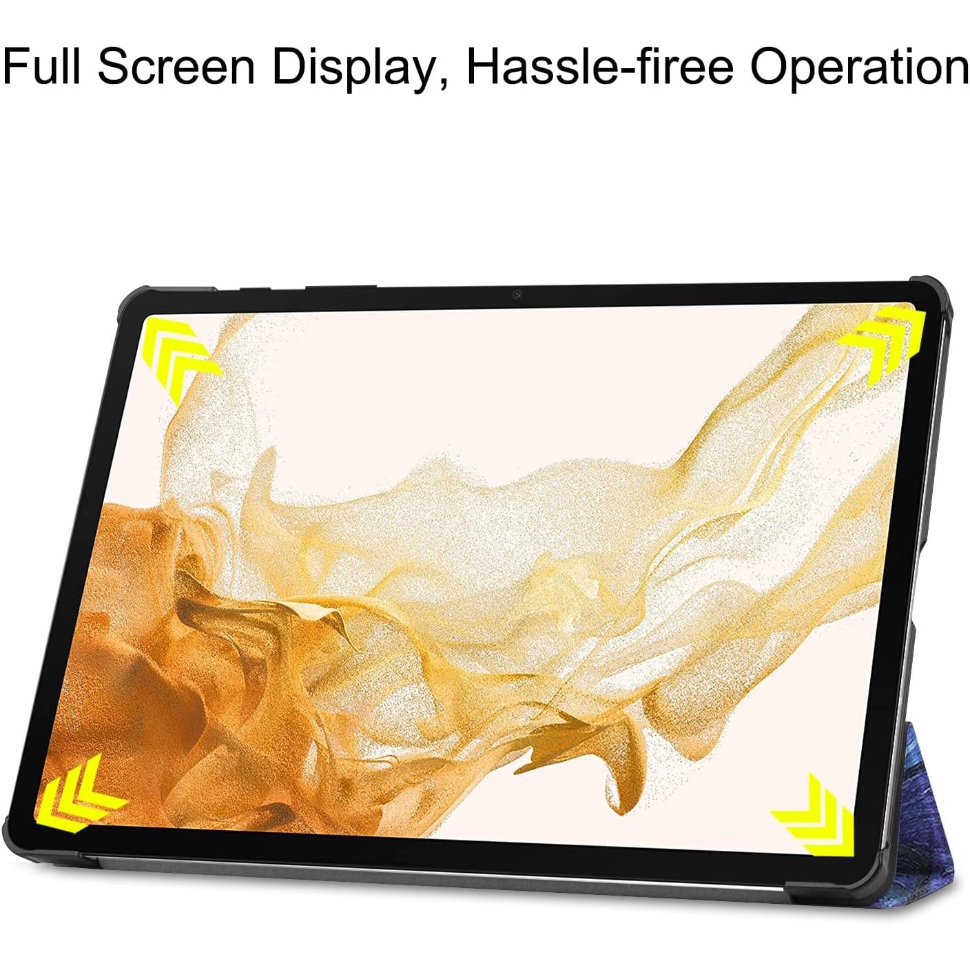 Husa pentru Samsung Galaxy Tab S9 Plus / S9 FE+ Plus 12.4 inch UltraSlim de tip stand, functie sleep/wake-up, Smart Cover, model Abstract, Sigloo