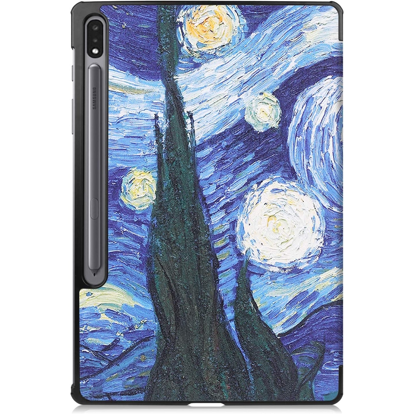 Husa pentru Samsung Galaxy Tab S9 Plus / S9 FE+ Plus 12.4 inch UltraSlim de tip stand, functie sleep/wake-up, Smart Cover, model Abstract, Sigloo