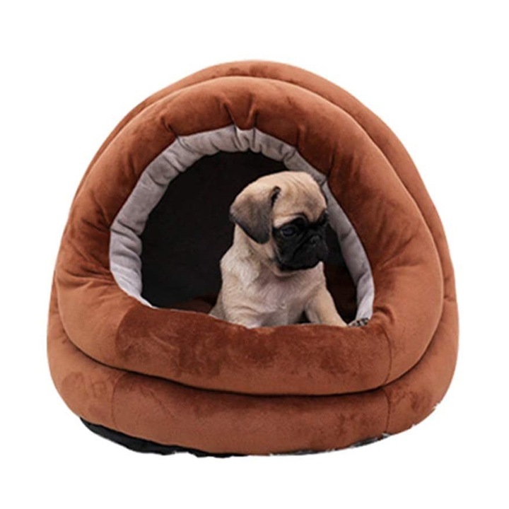 Culcus pentru animale AMRINUGL, 50x56x54cm, culoare maro, material PP bumbac si tesatura Oxford, set inclusiv 1 culcus.