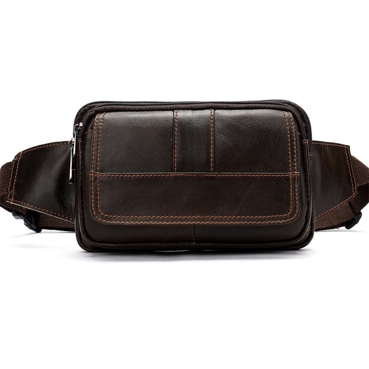 Bőr táska férfiaknak és nőknek, puha és tartós övtáska futáshoz, sétához, kocogáshoz, túrázáshoz