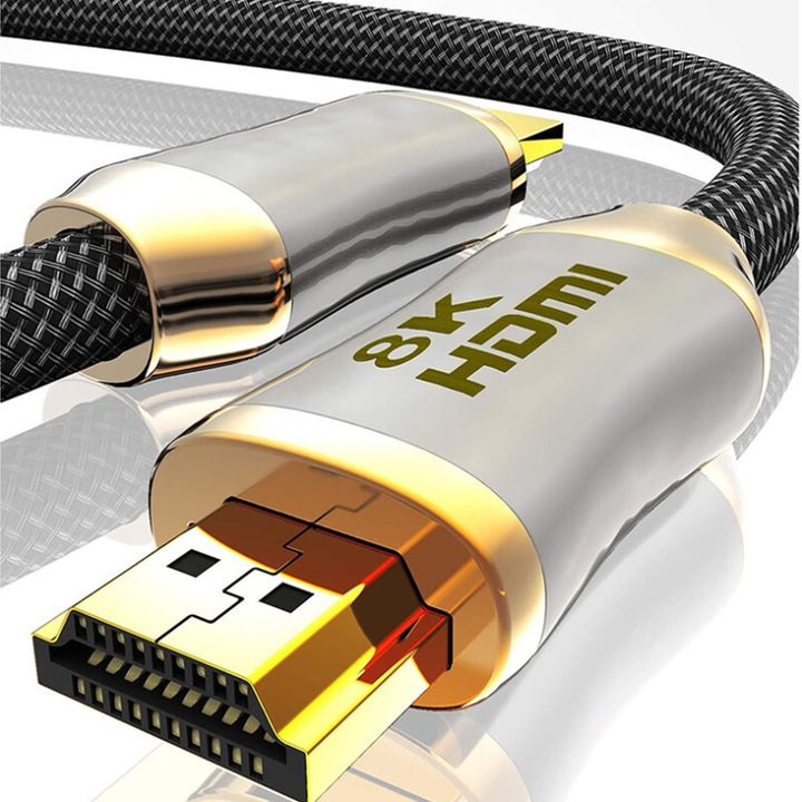 Професионален HDMI 8K кабел 2.1, 2M, 48Gb/s, Full HD