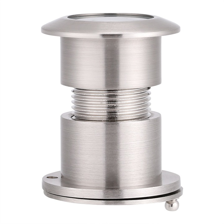 Шпионка за врата 28 мм, longziming, със защитен капак, матиран хром, за врати 35 мм-60 мм