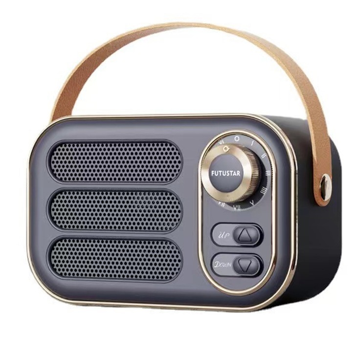 Boxa portabila Bluetooth retro, Jormftte, design vintage, incarcare USB, dimensiuni mici