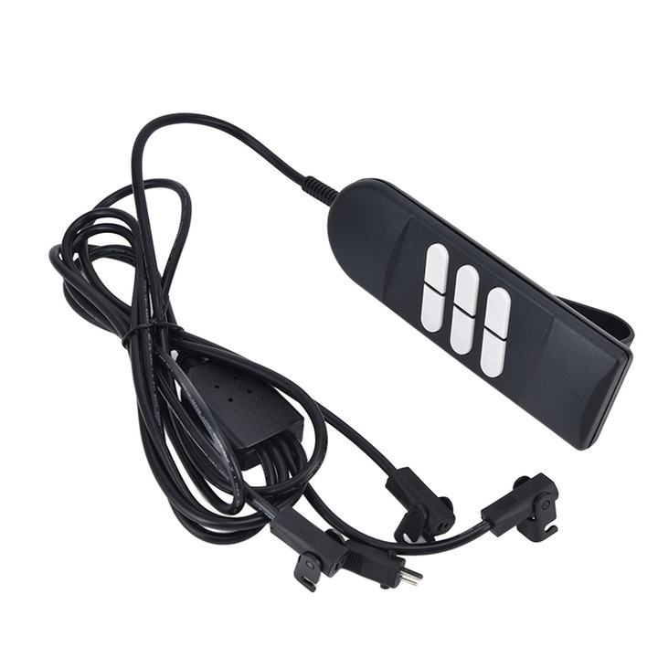 Telecomanda electrica pentru canapea Fokelyi, 6 butoane, 100-220V, 17x5.5cm, cablu 1.5m