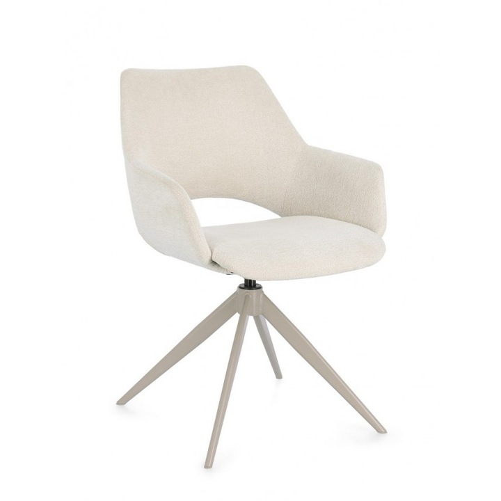 Scaun rotativ bej ivoire Matilda 59.5x63x81 cm