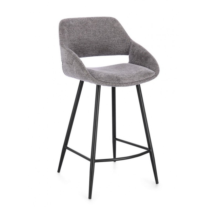 Set 2 scaune bar negru gri Florence 50x50x97 cm