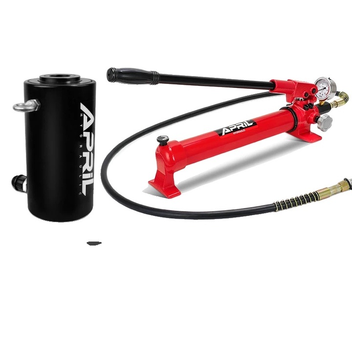 Pompa manuala hidraulica, 700kg/cm², capacitate ulei 900cc, cu manometru, 10.5kg