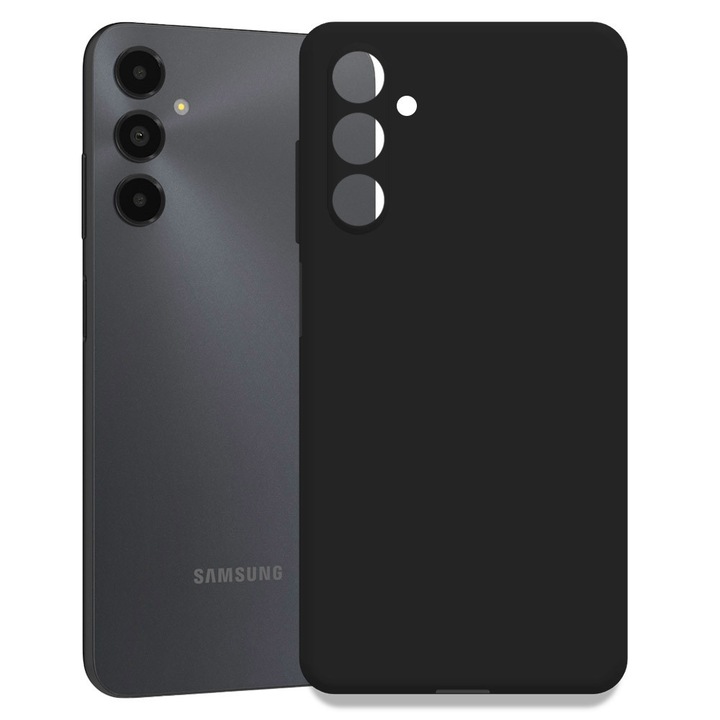 Husa pentru Samsung Galaxy A05s, Color Shield, Interior de catifea, Suprafata aderenta, Protectie antisoc, Margini ridicate, Regular Fit, Silicon, Negru