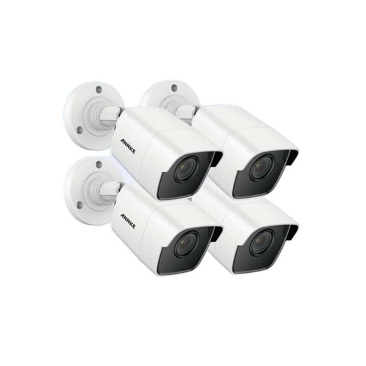 Camera de supraveghere, Annke, 5MP Ultra HD, Viziune nocturna 30m, Rezistenta la intemperii IP67, Alb, 58x61x163mm