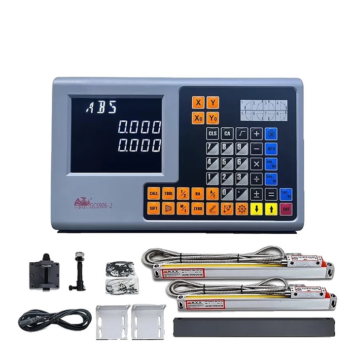 Komplett DRO készlet, 2/3 tengelyes LCD kijelző, lineáris skála 50-1000 mm, felbontás 0,005 mm