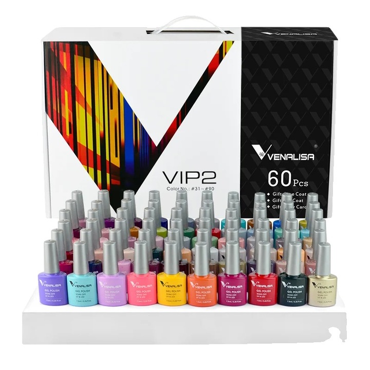 Set 60 oje de unghii VenaLisa, 7.5 ml, multicolor