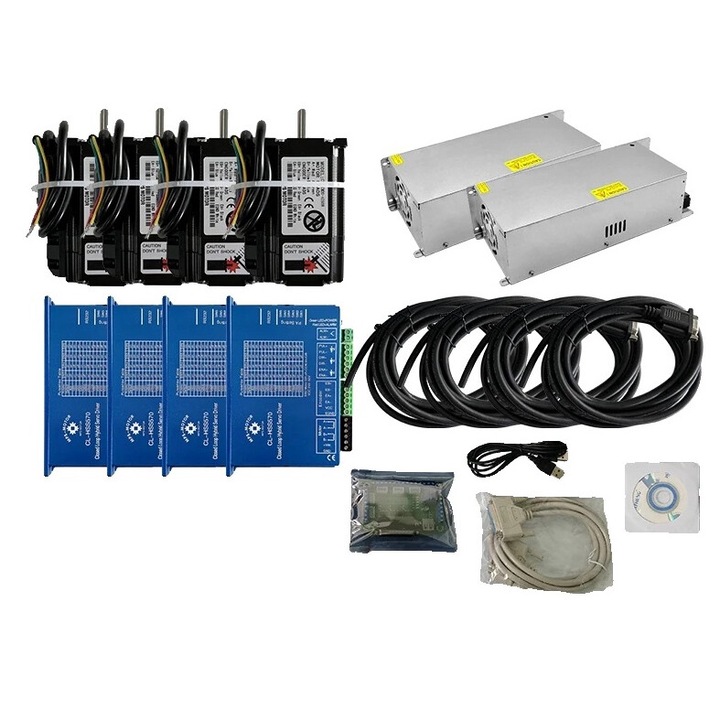 Стъпков двигател Nema 23, 2Nm, енкодер 1000PPR, 8mm, 76mm, пълен комплект