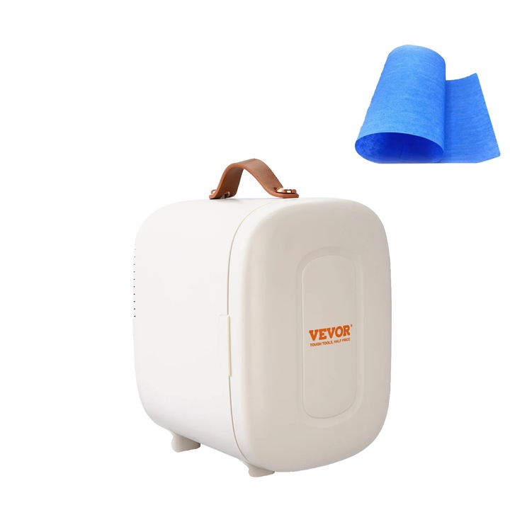 Mini frigider birou 4L, racire si incalzire, alb, 26x29x20cm