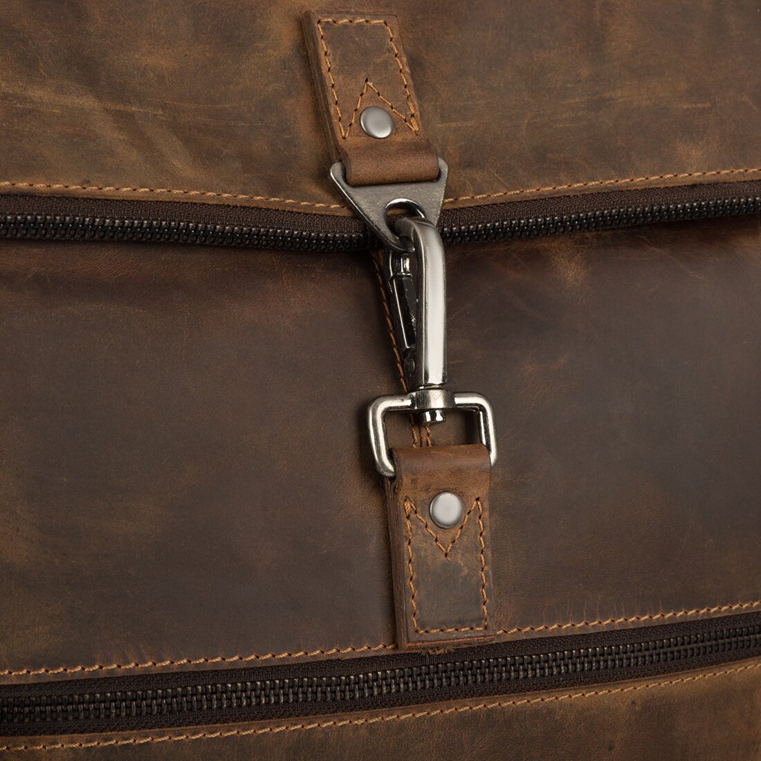 Rucsac laptop vintage Beltimore, piele nubuck, compartimentat, maro