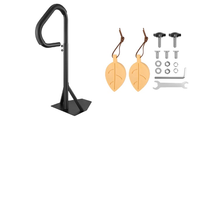 Bara de sprijin pentru cada, ajustabila 35-57 inch, design robust, culoare neagra mata, set complet.