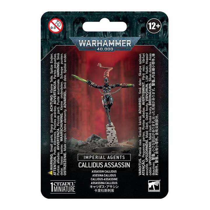 Warhammer 40000 játék kiegészítő Callidus Assassin Imperial Agents Games Workshop 11 Piece Grey