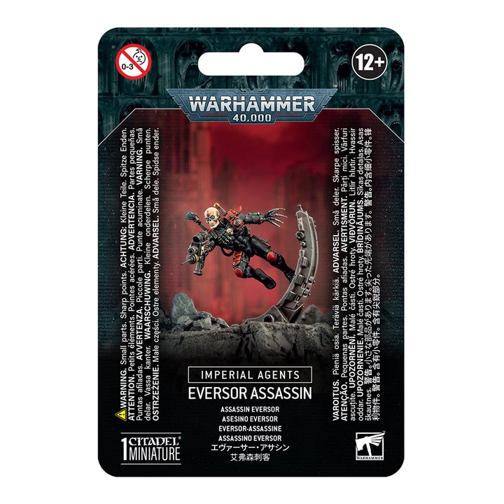 Warhammer 40000 Game Expansion Eversor Assassin Imperial Agents Games Workshop 9 Piece Grey