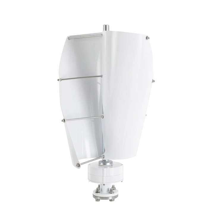 Turbina eoliana verticala, 500W, 2 pale, IP67, alb, 40x71cm