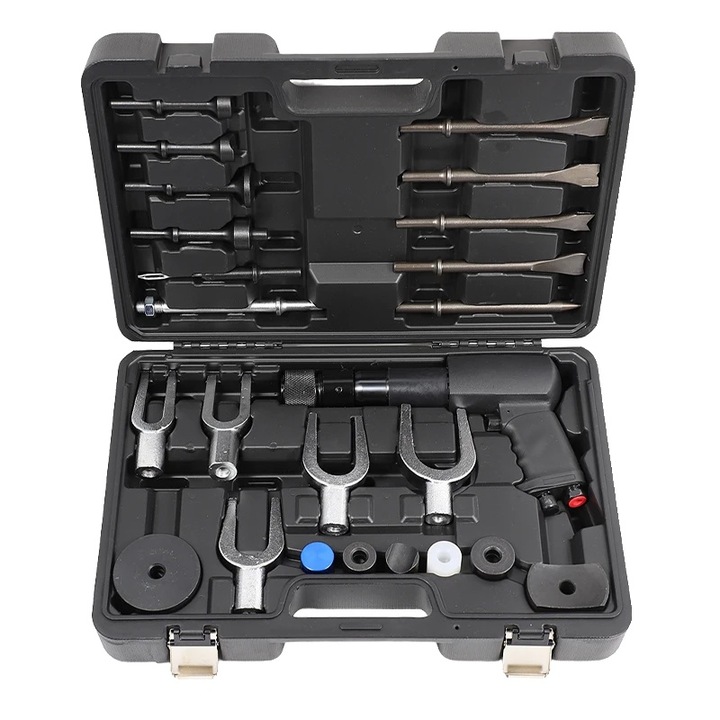 Set Ciocan pneumatic, Otel Crom Molibden, 16 piese, Design ergonomic, Negru