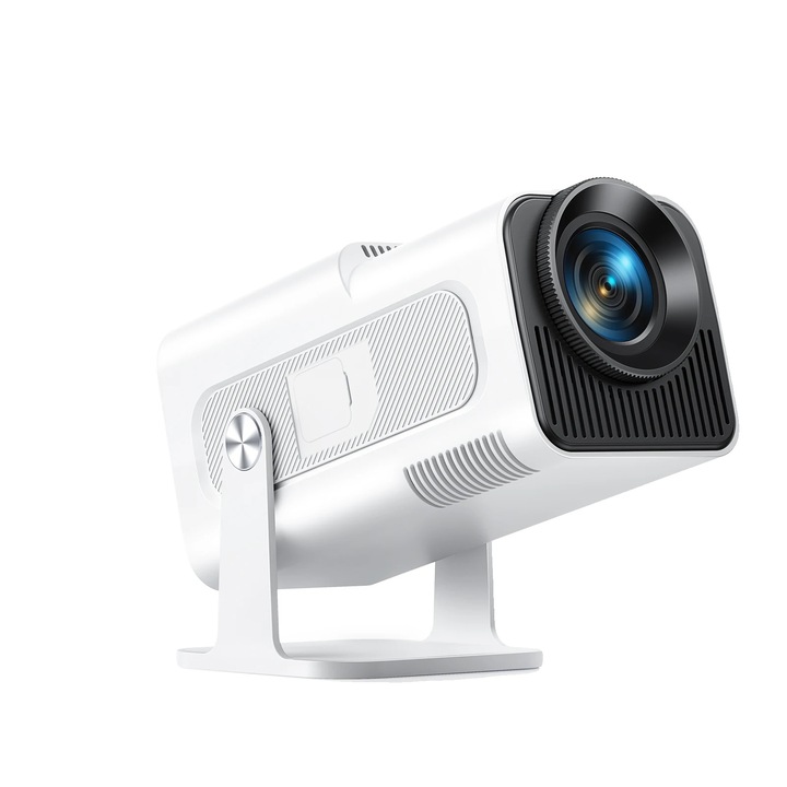 Hordozható videoprojektor, 20000 lumen, natív 1080P, fehér, 4K támogatás, távirányítóval