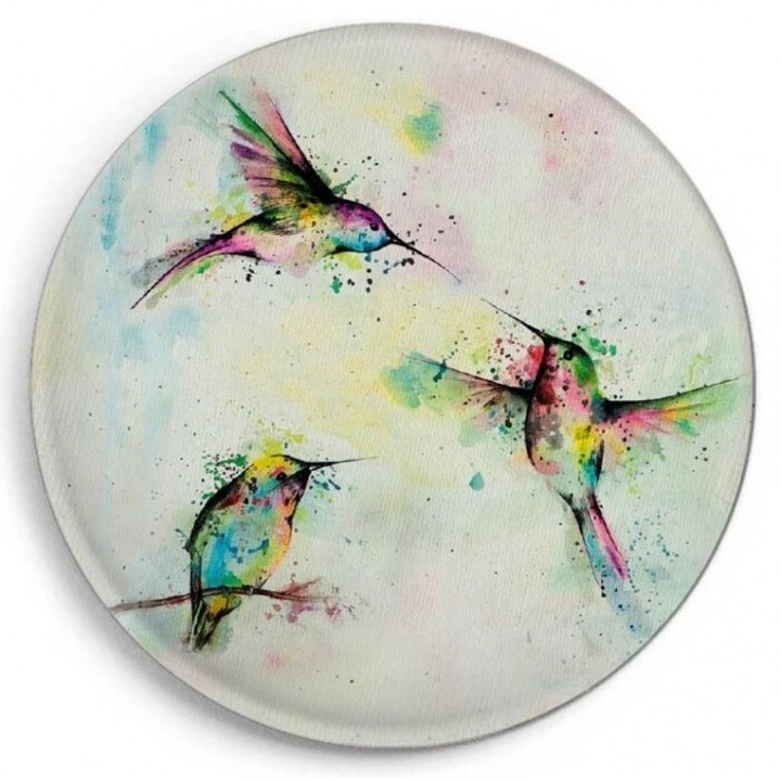 Magnet decorativ Ligarti, colibri, multicolor