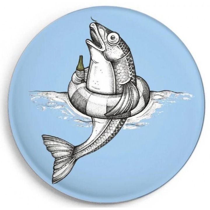 Magnet decorativ Ligarti, peste, 58x52 mm